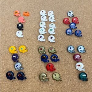 39 vintage NFL football helmet pins